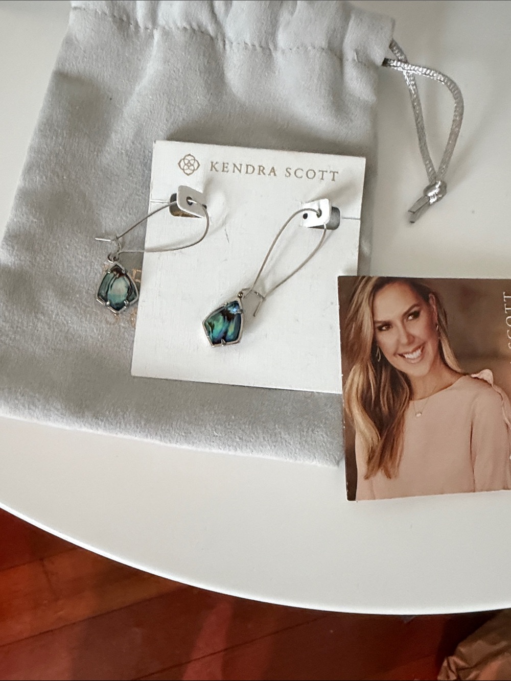 Kendra Scott Iridescent Teardrop Dangle Earrings - Blue Green